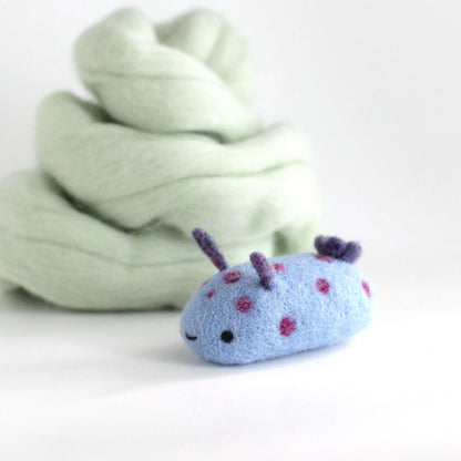 Needle Felted Sea Bunny (Blueberry) by Wild Whimsy Woolies