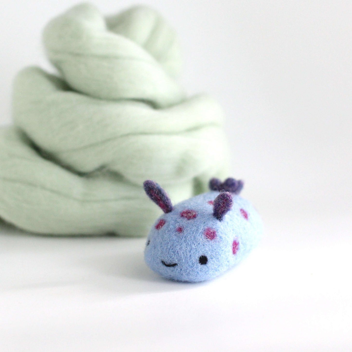 Needle Felted Sea Bunny (Blueberry)