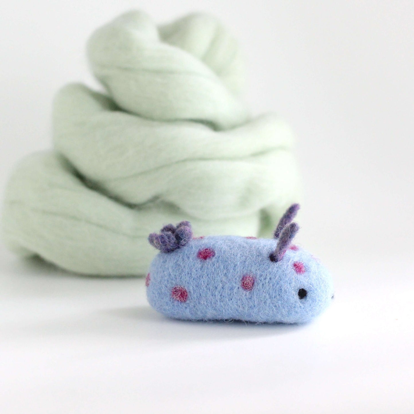 Needle Felted Sea Bunny (Blueberry) by Wild Whimsy Woolies