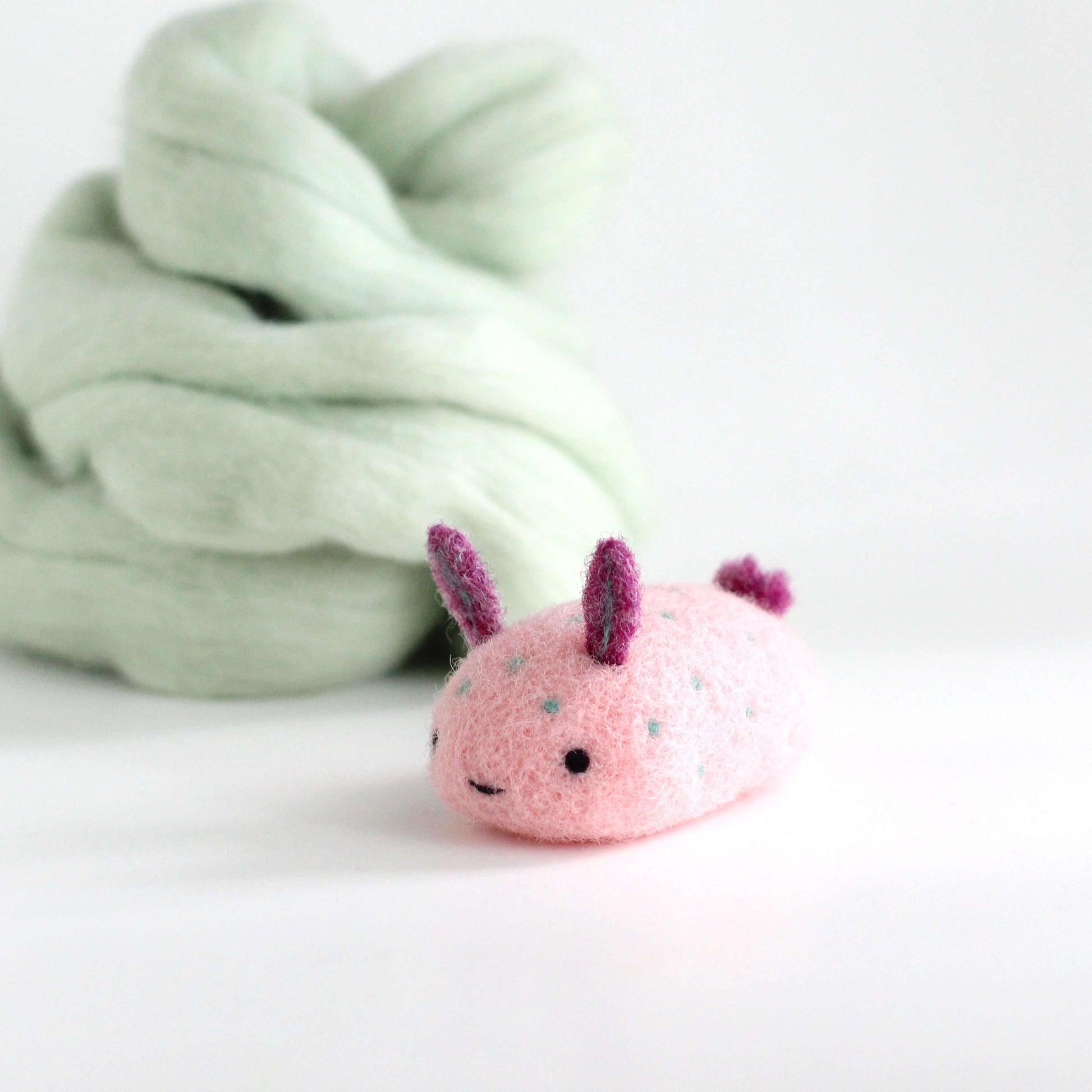 Needle Felted Sea Bunny (Bubblegum) by Wild Whimsy Woolies