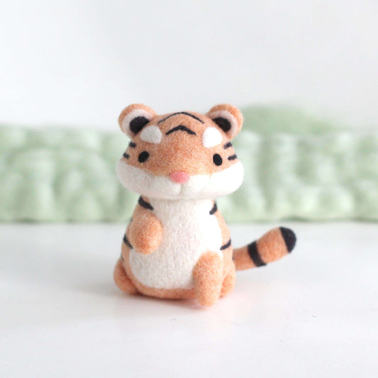 Needle Felted Sitting Tiger Cub