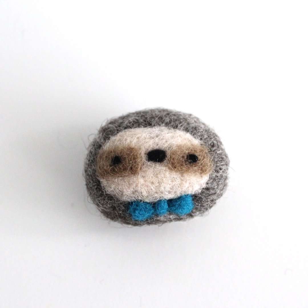 Needle Felted Sloth Magnet by Wild Whimsy Woolies