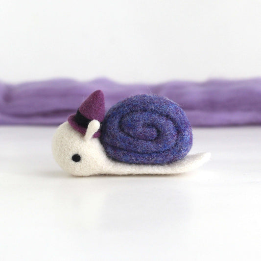 Needle Felted Snail Witch