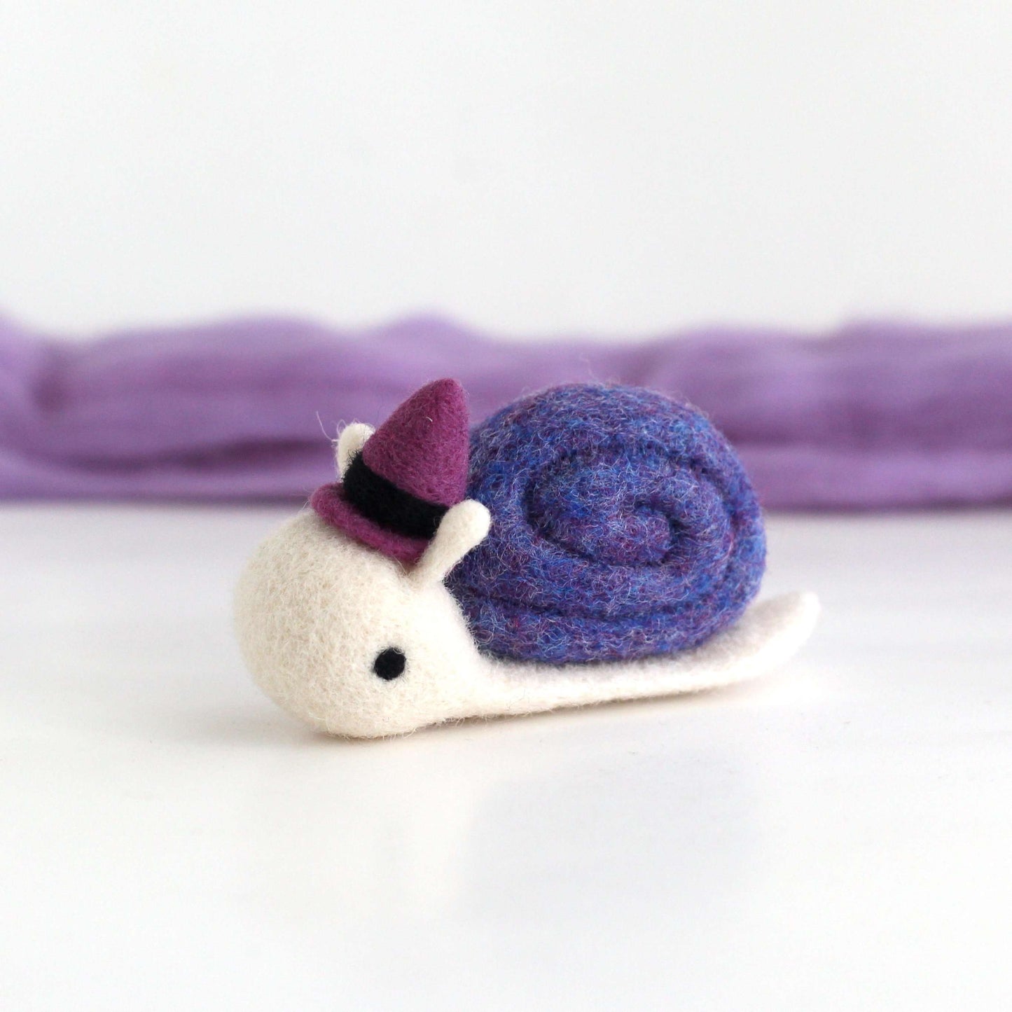 Needle Felted Snail Witch