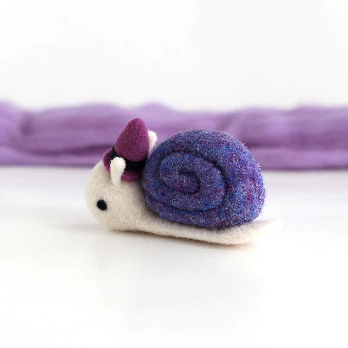 Needle Felted Snail Witch