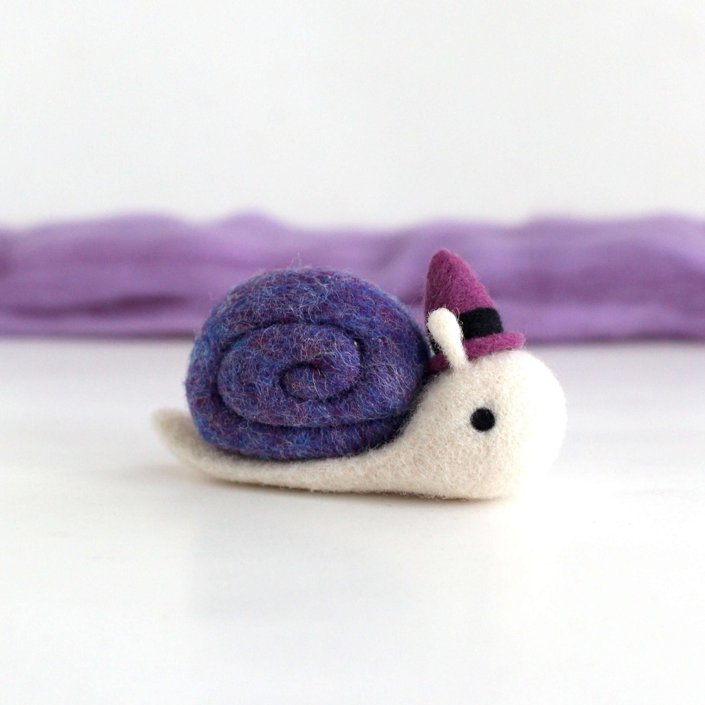 Needle Felted Snail Witch