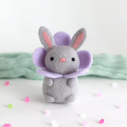 Needle Felted Violet Bunny by Wild Whimsy Woolies