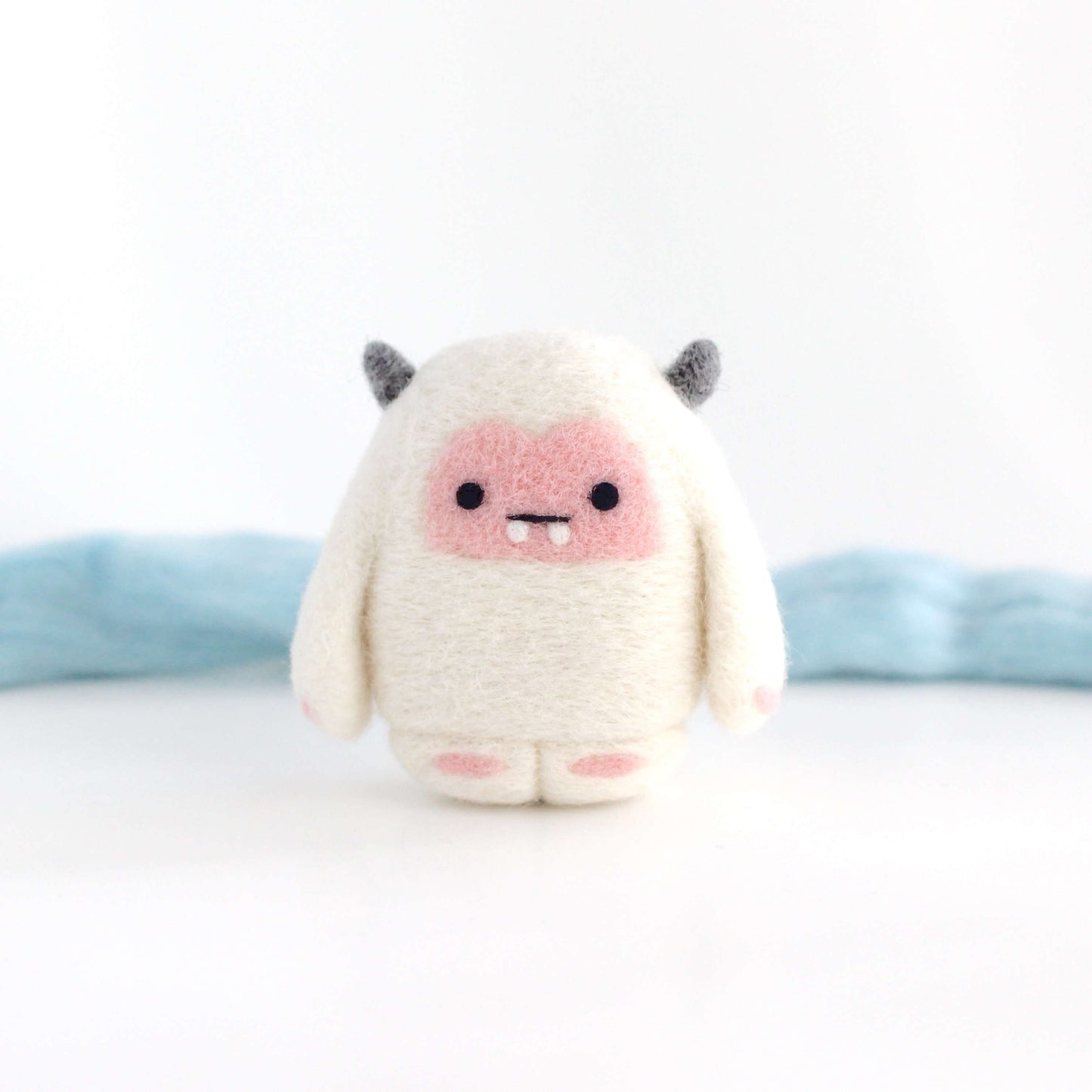 Needle Felted Yeti (Pink Variant) by Wild Whimsy Woolies