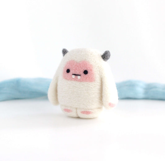 Needle Felted Yeti (Pink Variant)