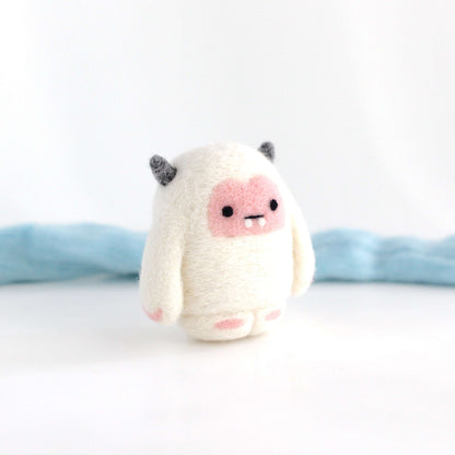 Needle Felted Yeti (Pink Variant) by Wild Whimsy Woolies