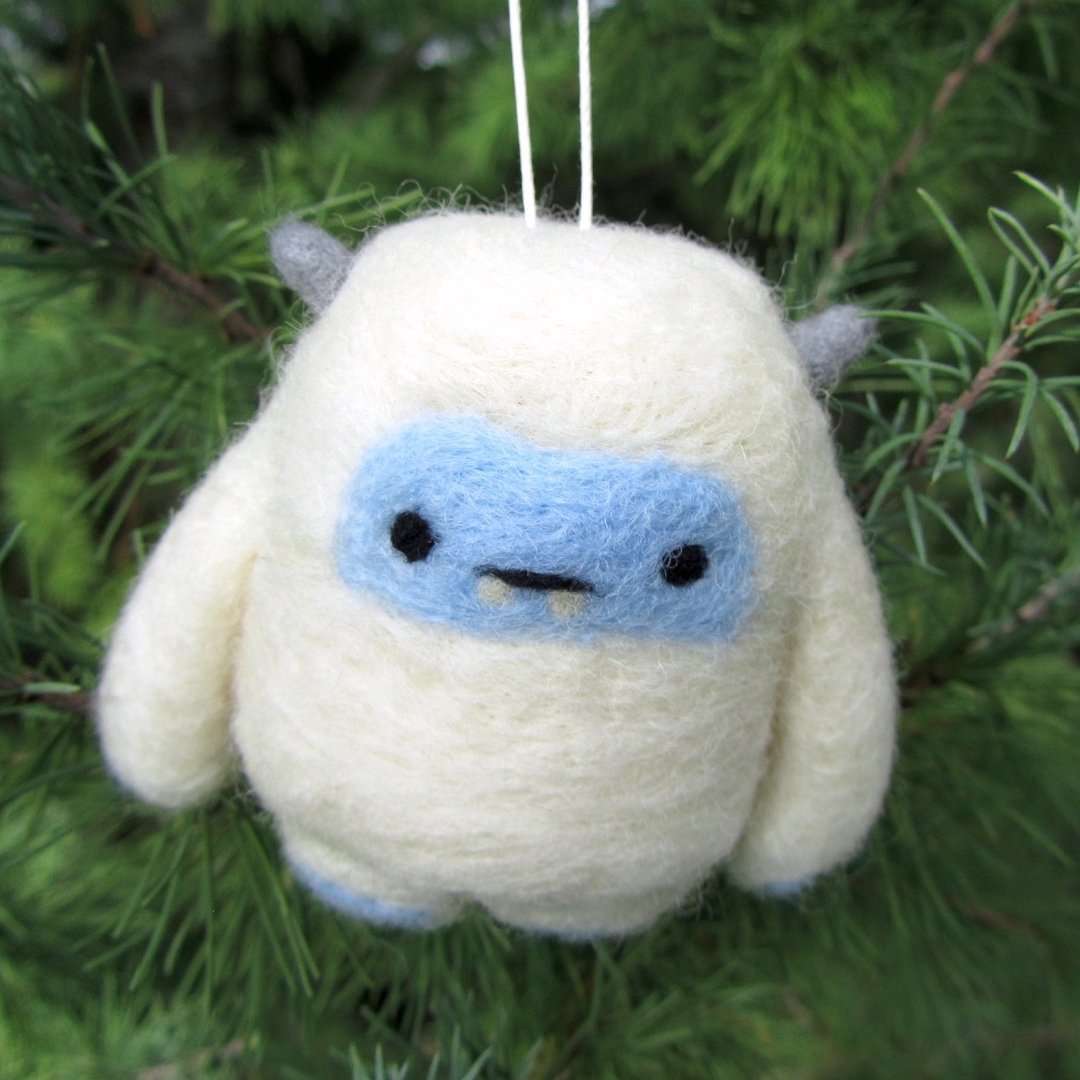 Cute Abominable Snowman Yeti Christmas Ornament