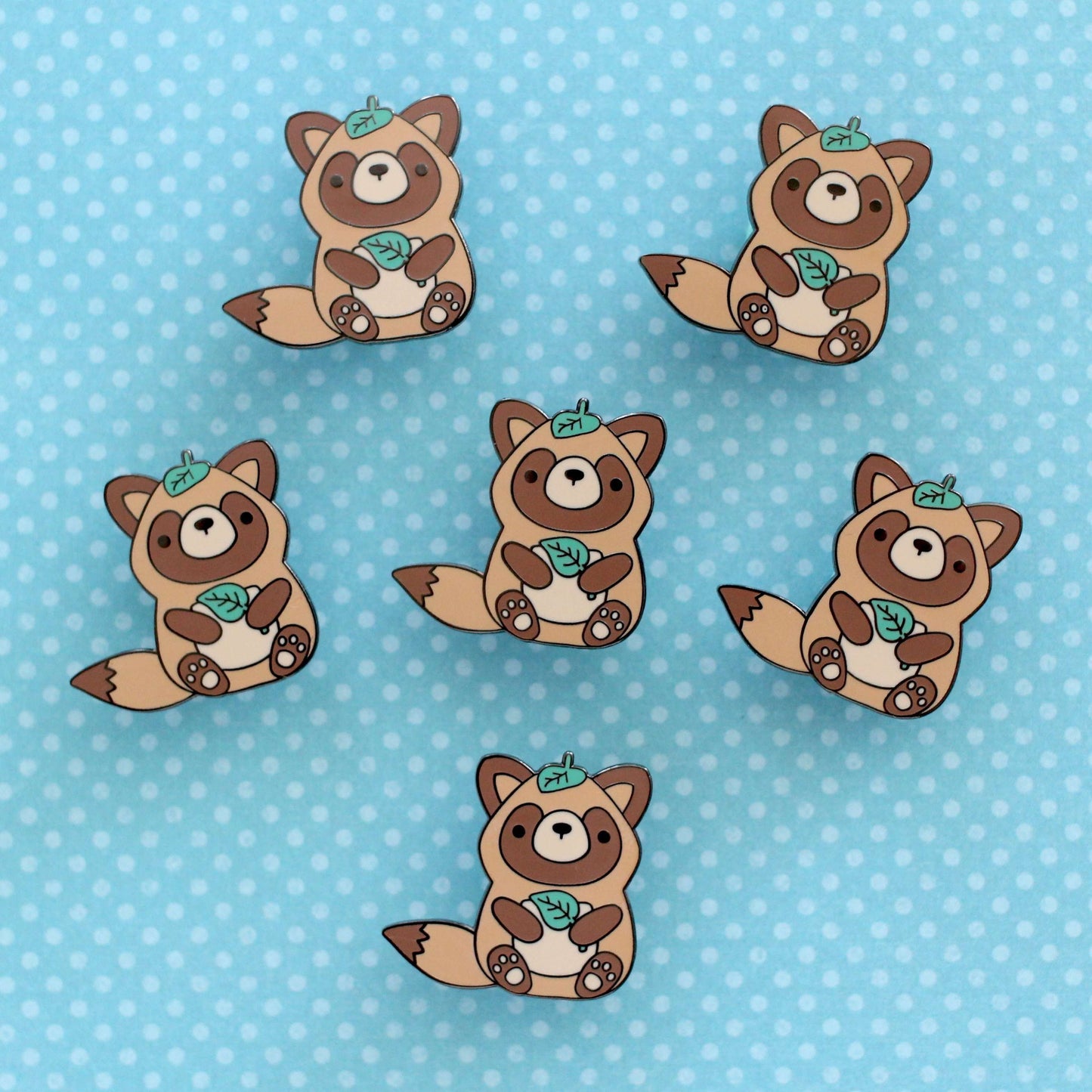 Tanuki Enamel Pin - Japanese Raccoon Dog - Kawaii Enamel Pin by Wild Whimsy Woolies
