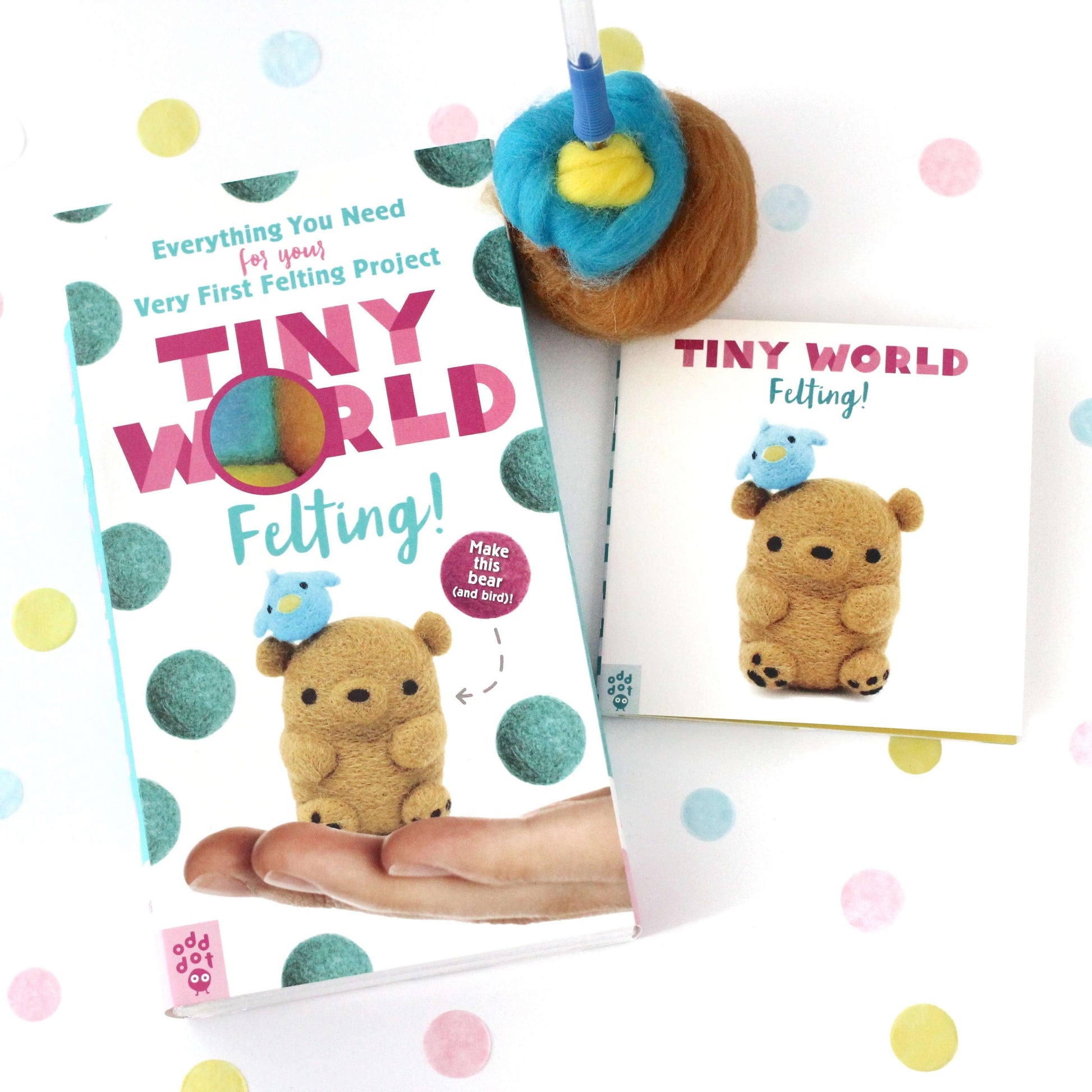 Tiny World: Felting! (Paperback) - DIY Felting Kit by Wild Whimsy Woolies