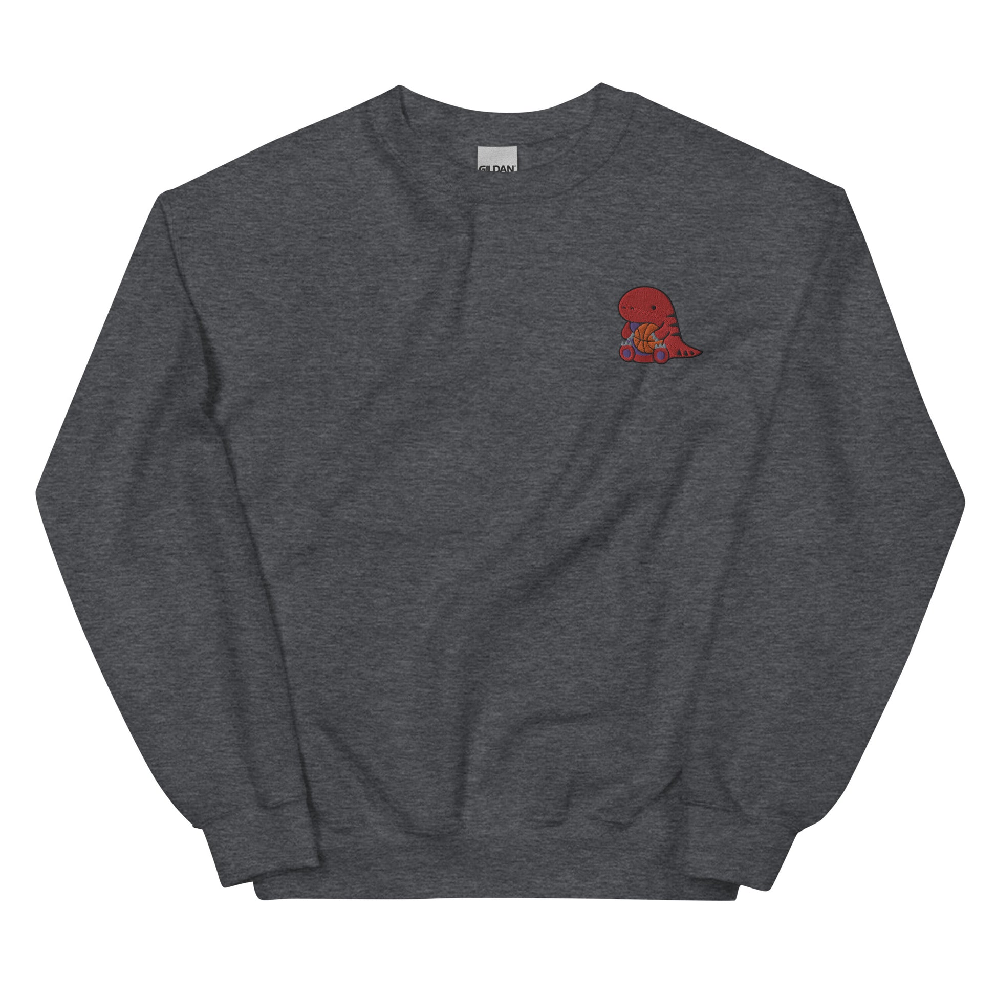 Embroidered Raptor Sweatshirt - Toronto Basketball Apparel: Dark Heather / S
