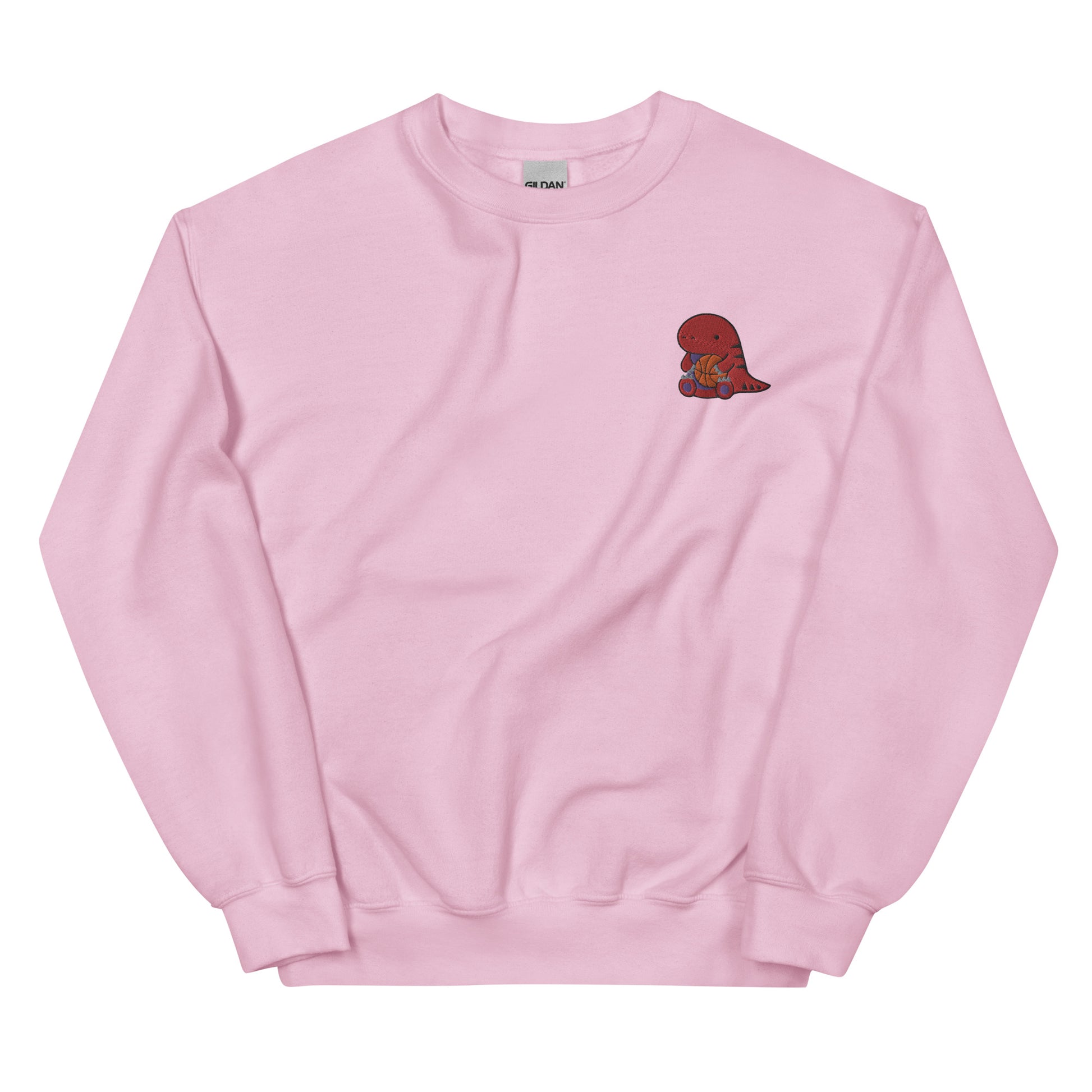 Embroidered Raptor Sweatshirt - Toronto Basketball Apparel: Light Pink / S