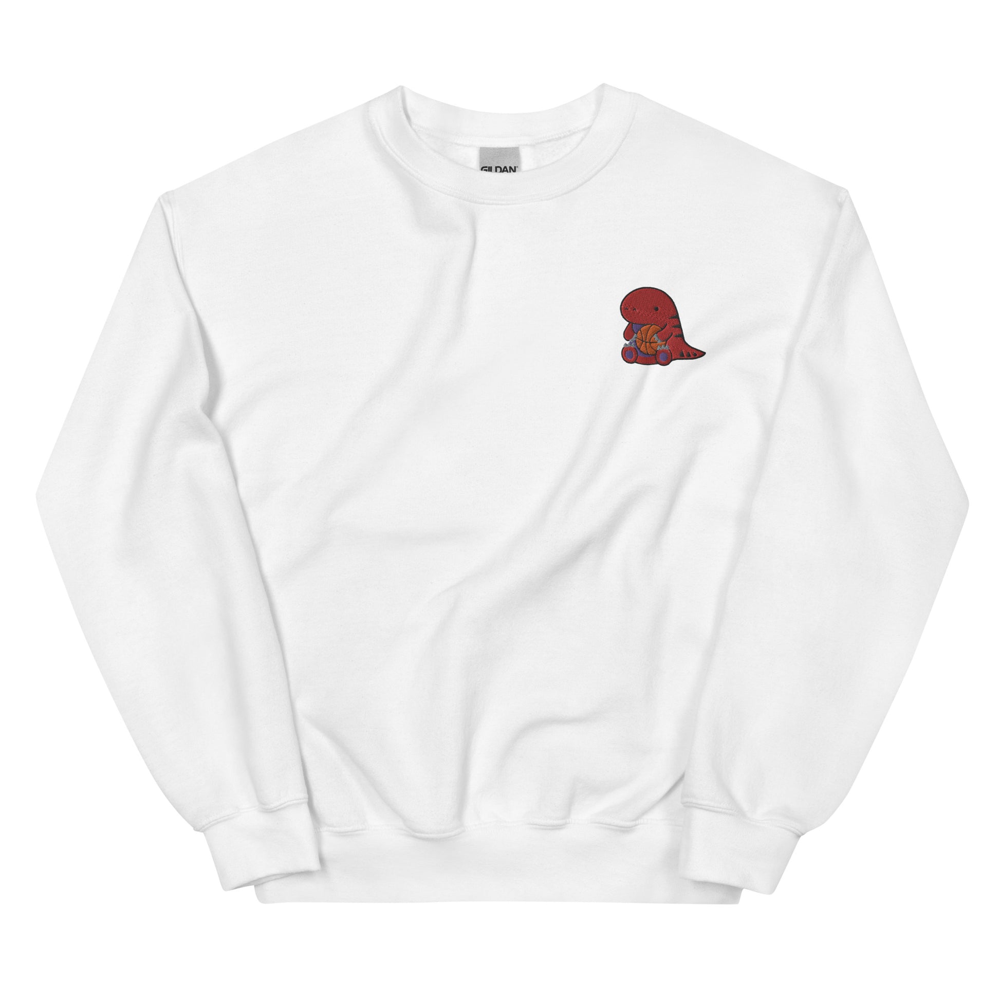 Embroidered Raptor Sweatshirt - Toronto Basketball Apparel: White / S